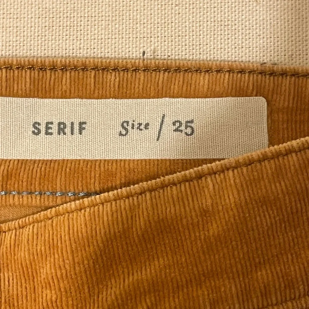Pilcro and the‎ Letterpress Womens 25 Serif Corduroy Skinny Pants Mustard Yellow